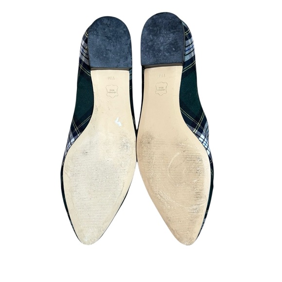 Talbots Navy Green Tartan Plaid Ballet Flats New | Size 11 - Picture 7 of 7
